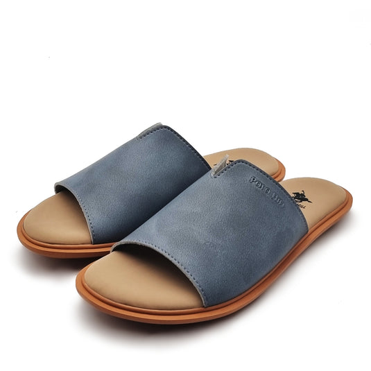 V Cut Band Flat Slide Sandals