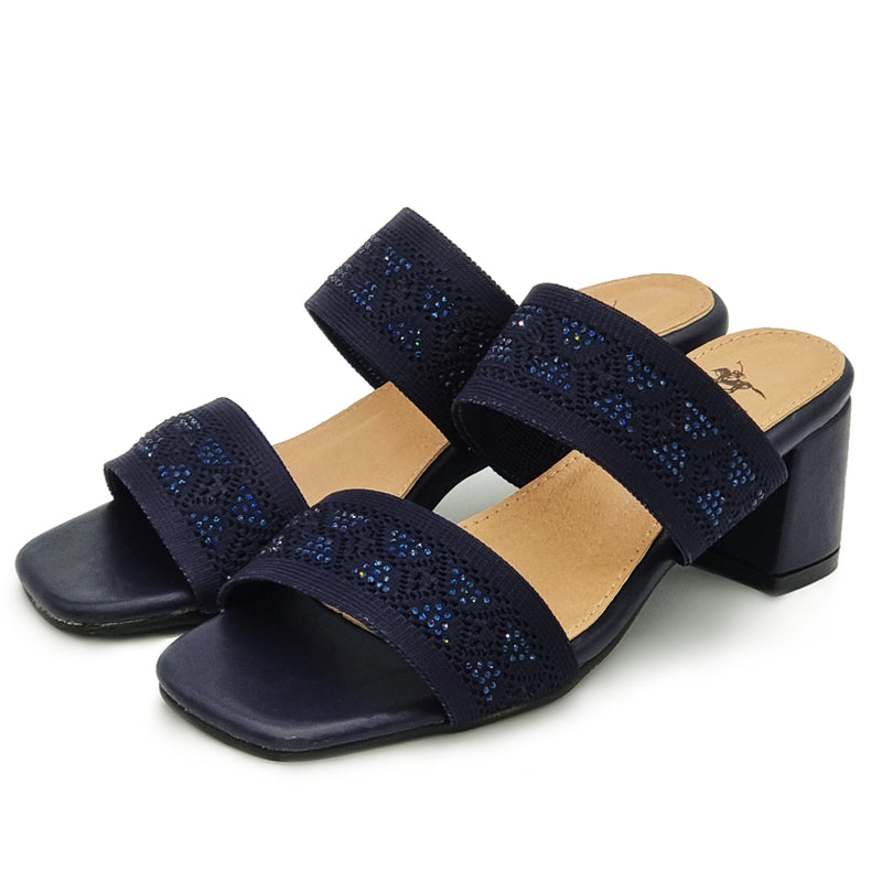 Load image into Gallery viewer, Square Open Toe Double Strap Heeled Sandals
