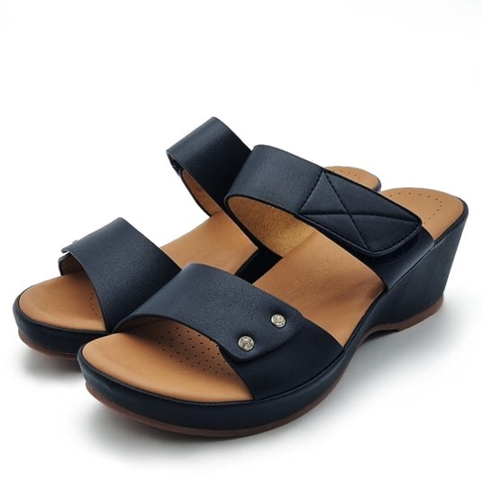 Two Band Wedge Sandals