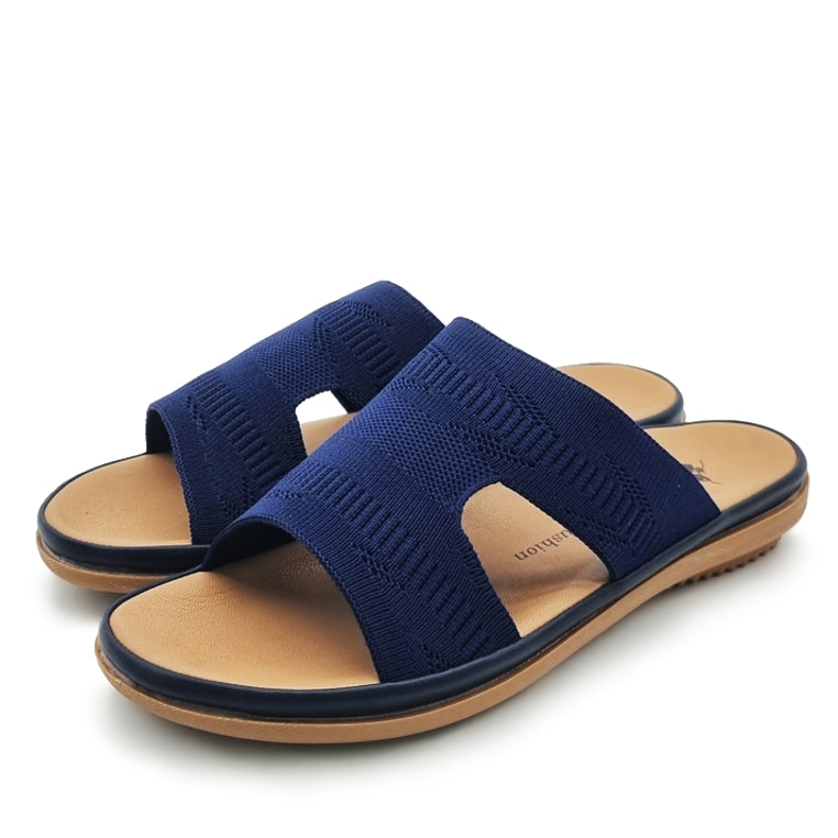 Load image into Gallery viewer, Textile H-Band Slide Sandals
