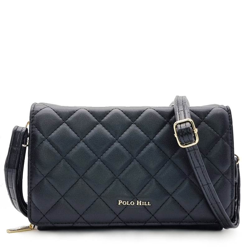Load image into Gallery viewer, Quilted Smartphone Multi-purpose Sling Purse Bag
