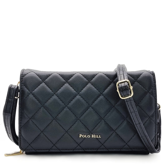 Quilted Smartphone Multi-purpose Sling Purse Bag