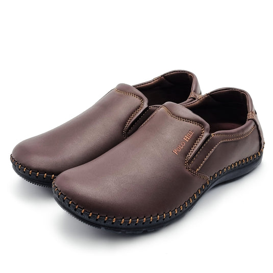 Side Stitch Slip On Shoes