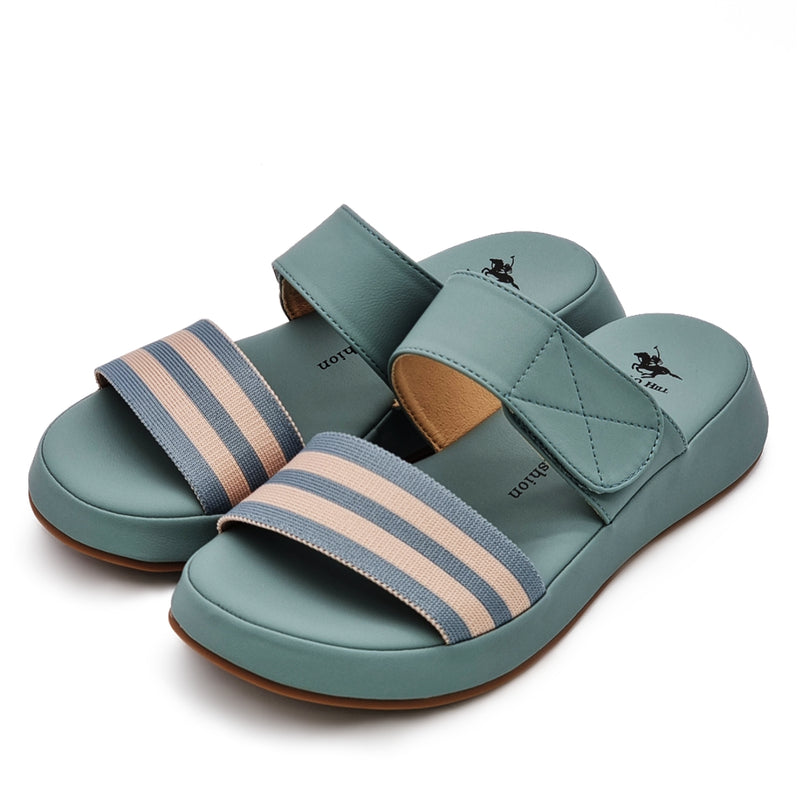 Load image into Gallery viewer, Two Band Velcro Wedge Sandals
