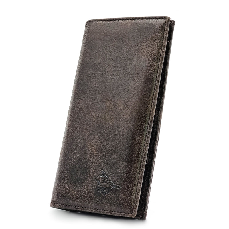 Load image into Gallery viewer, Leather Bi-Fold Long Wallet
