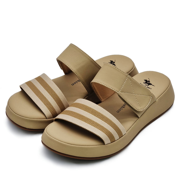 Two Band Velcro Wedge Sandals