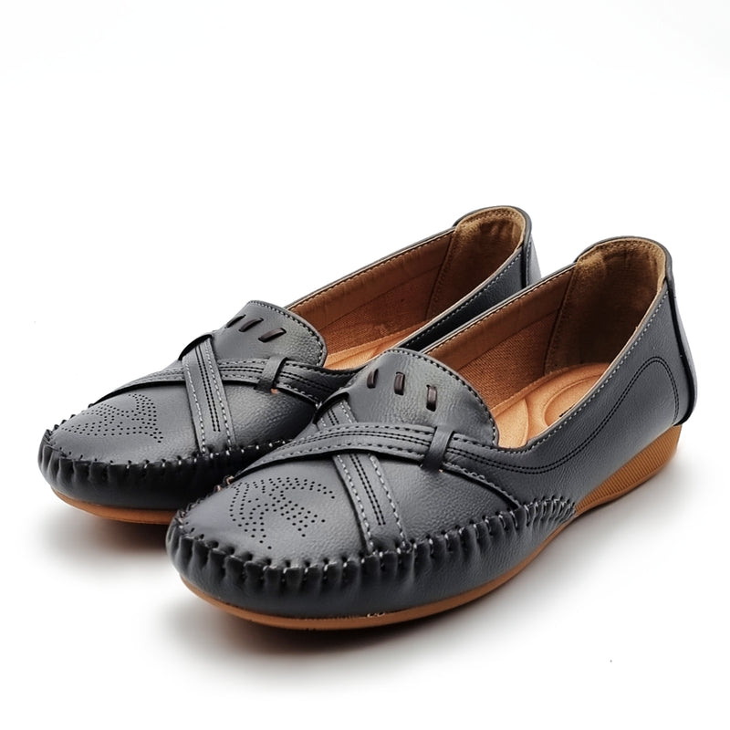 Load image into Gallery viewer, Crossed Vamp Loafers Shoes
