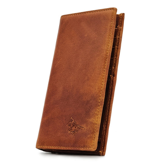 Leather Bi-Fold Long Wallet