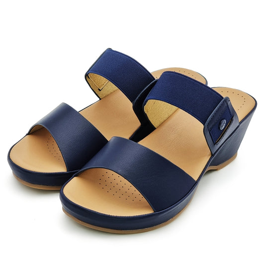Two Band Wedge Sandals