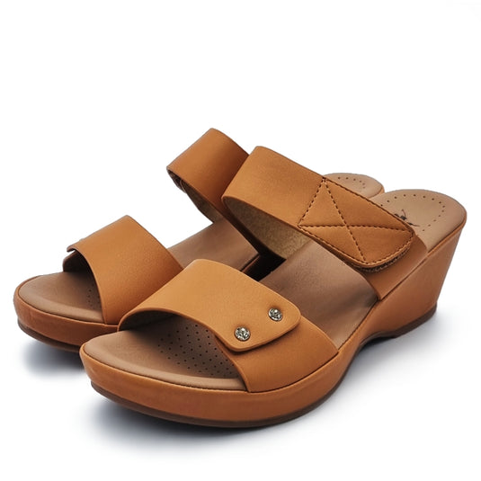 Two Band Wedge Sandals