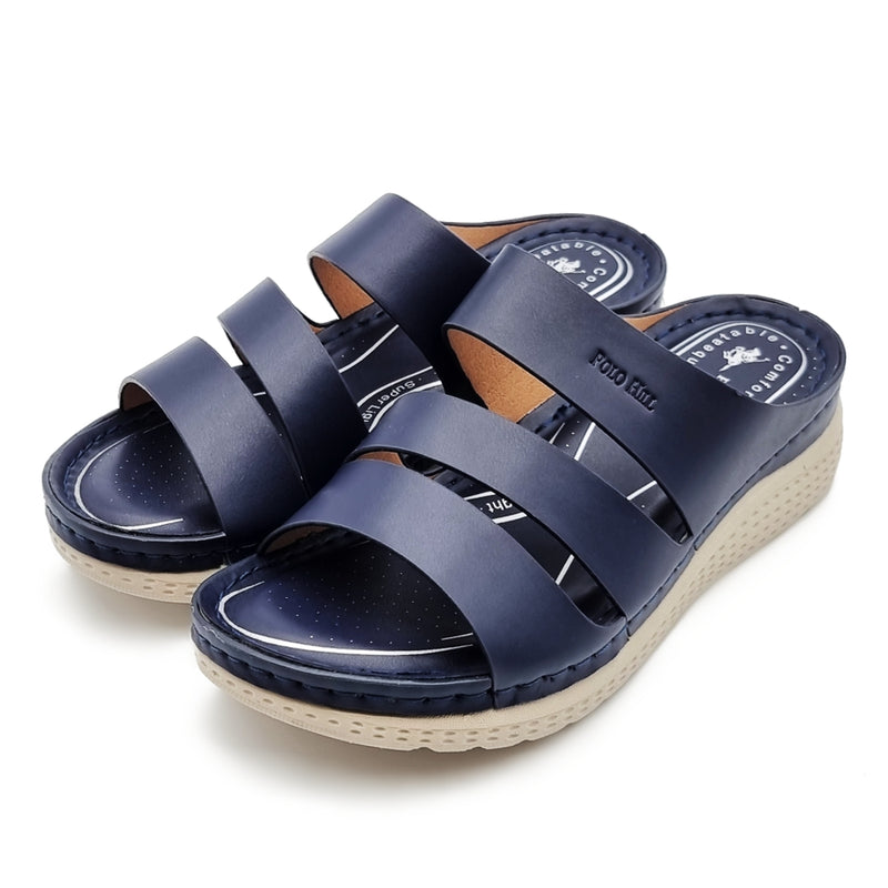 Load image into Gallery viewer, Three Strap Wedge Sandals
