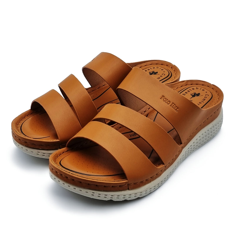 Load image into Gallery viewer, Three Strap Wedge Sandals
