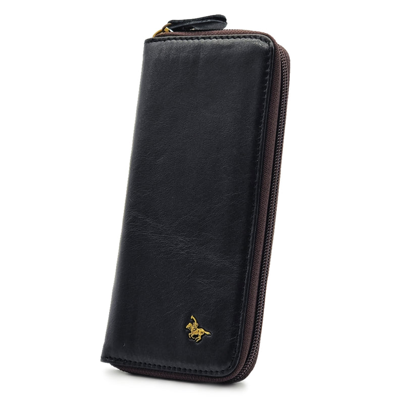 Load image into Gallery viewer, Genuine Leather Long Ziparound Wallet
