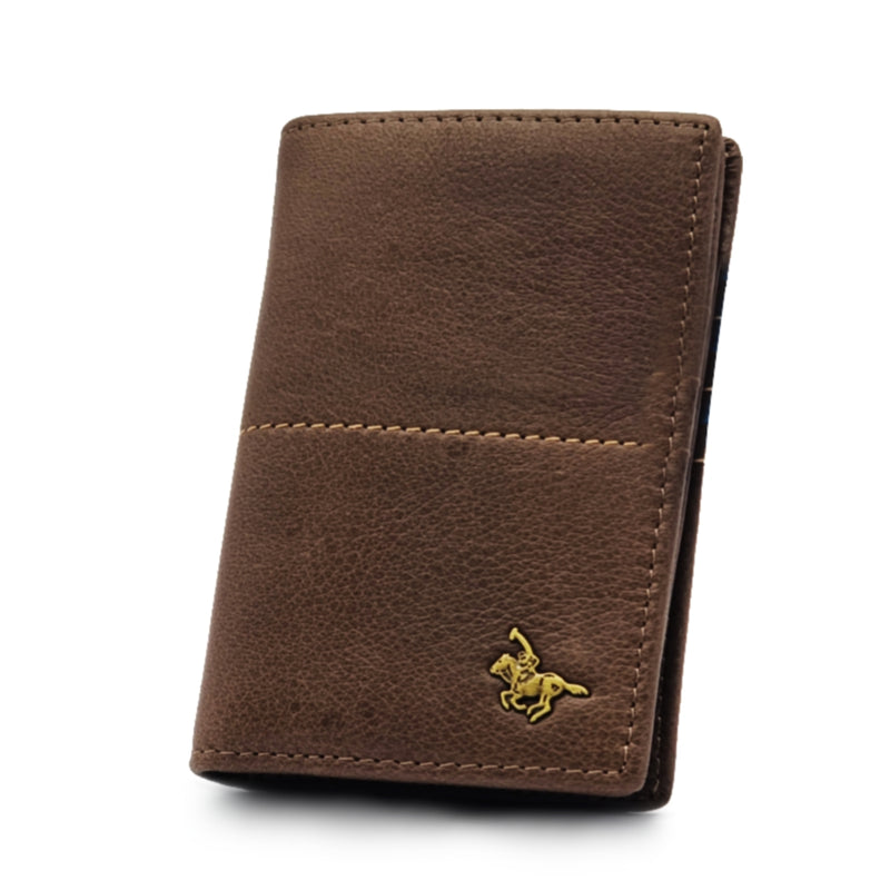 Load image into Gallery viewer, Genuine Leather Centre Line RFID Protected Small BiFold Card Wallet
