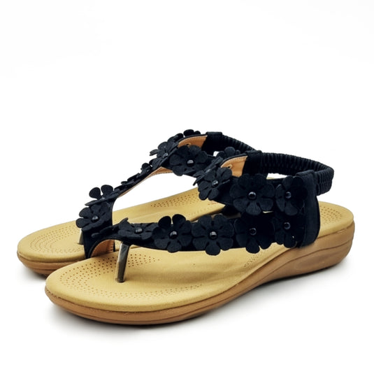 Flower Wedge Sandals