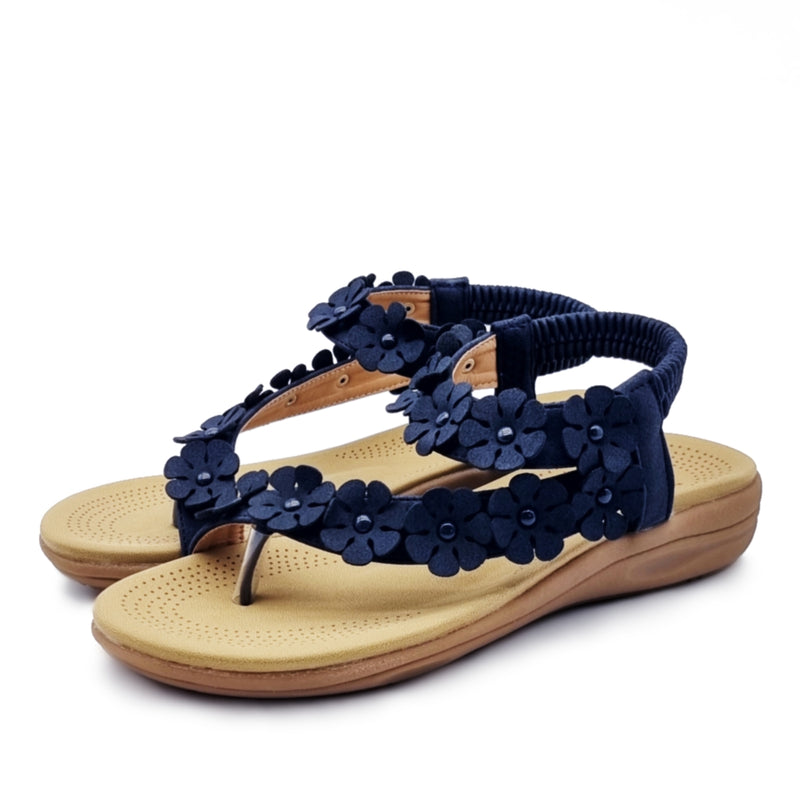 Load image into Gallery viewer, Flower Wedge Sandals
