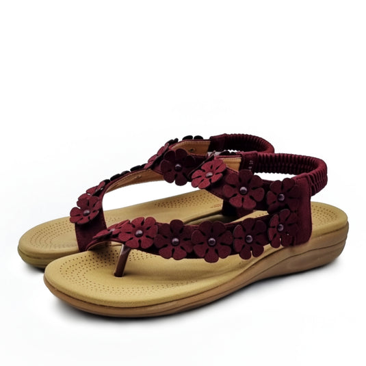 Flower Wedge Sandals