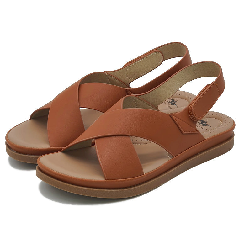 Load image into Gallery viewer, Cross Strap Velcro Slingback Sandals

