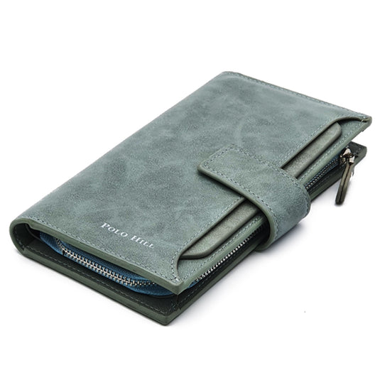 Long Multi-Card Wallet with Detachable Compartt