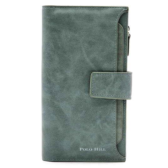 Long Multi-Card Wallet with Detachable Compartt