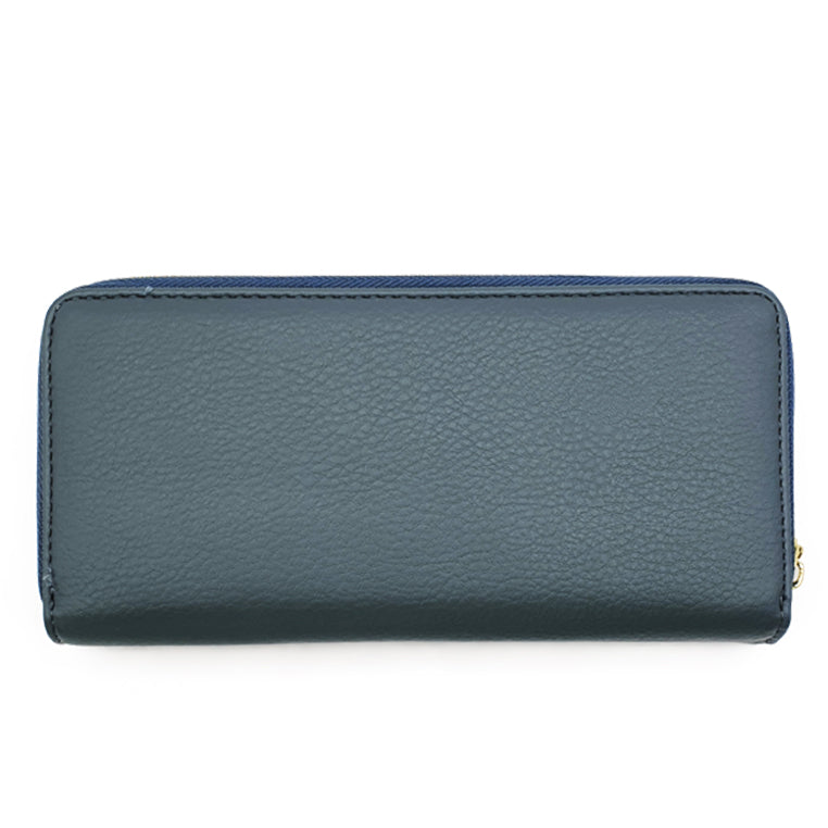 Load image into Gallery viewer, Long Snap Button Bi-Fold Wallet with Zipper
