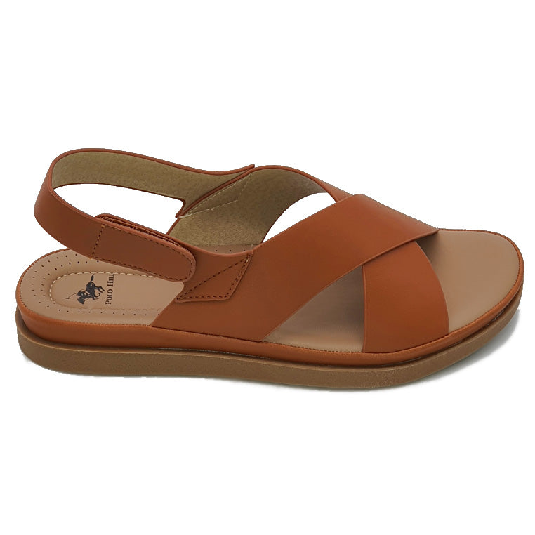 Load image into Gallery viewer, Cross Strap Velcro Slingback Sandals
