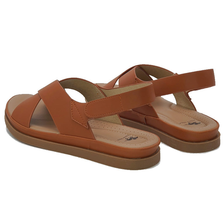 Load image into Gallery viewer, Cross Strap Velcro Slingback Sandals
