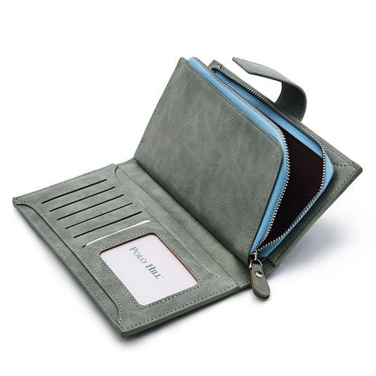 Long Multi-Card Wallet with Detachable Compartt