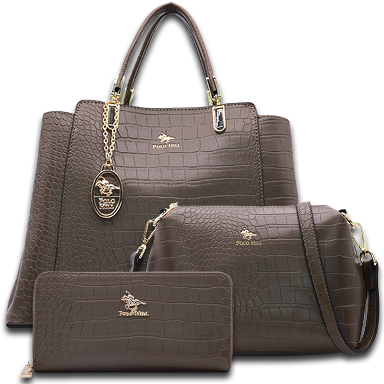 Load image into Gallery viewer, Scaly Textured Tote Bag 3-in-1 Bundle Set
