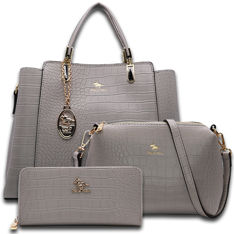 Load image into Gallery viewer, Scaly Textured Tote Bag 3-in-1 Bundle Set
