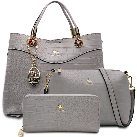 Scaly Textured Handbag 3-in-1 Bundle
