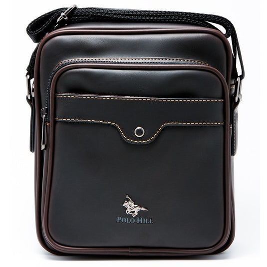 Faux Leather Crossbody Messenger Bag