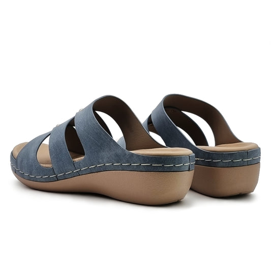 Lightweight Slide Wedge Sandals