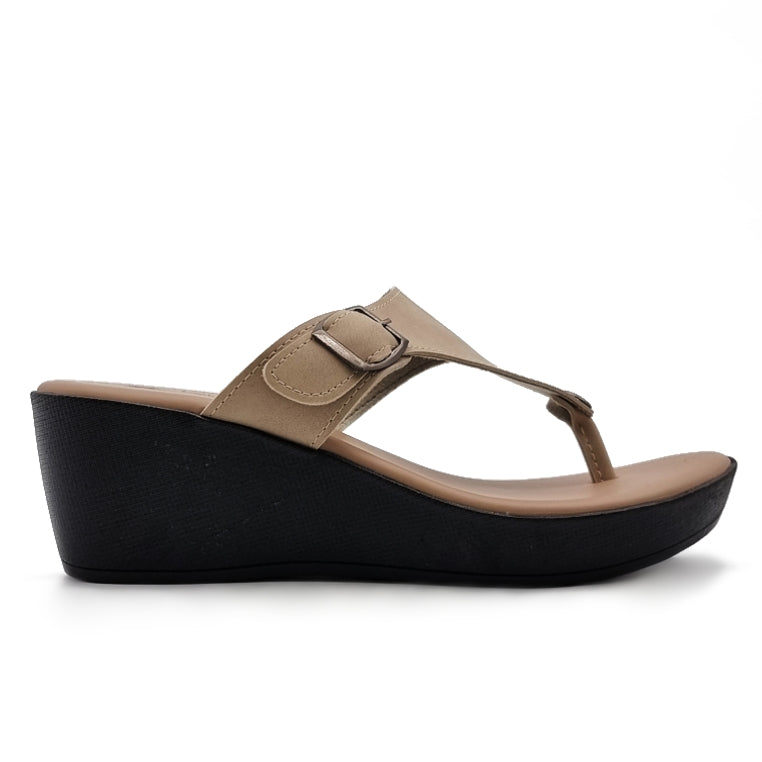 Load image into Gallery viewer, Buckle Toe-Post Wedge Sandals
