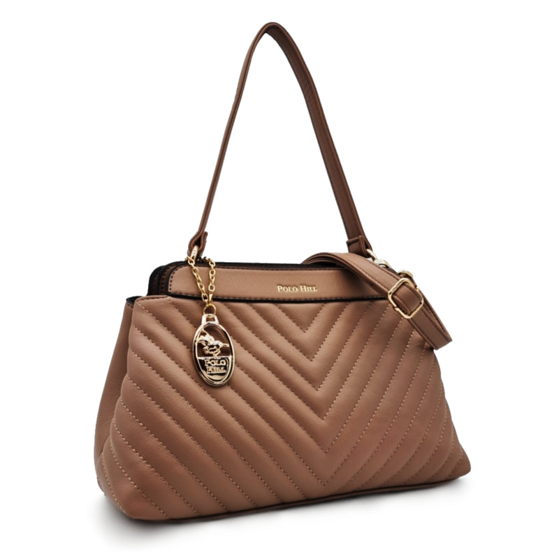Load image into Gallery viewer, Chevron Quilted Single Handle Sling Bag
