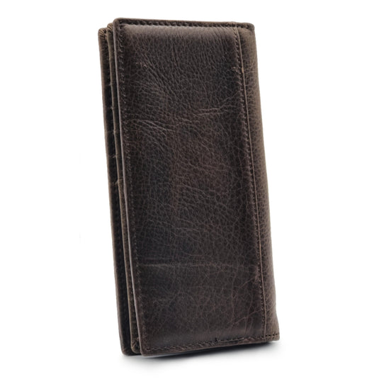 Mens Long Genuine Leather BiFold Wallet