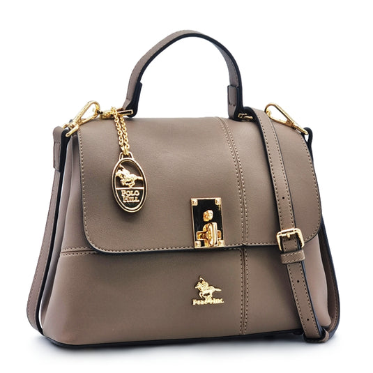Turn Lock Flap Satchel Crossbody Sling Bag