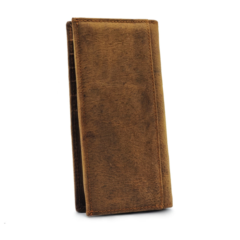 Load image into Gallery viewer, Mens Long Genuine Leather BiFold Wallet with Coin Compartment
