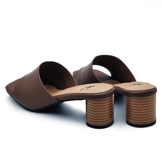 Square Open Toe Slide Heels