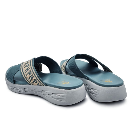 Woven Fabric Cross Band Sandals with Initials