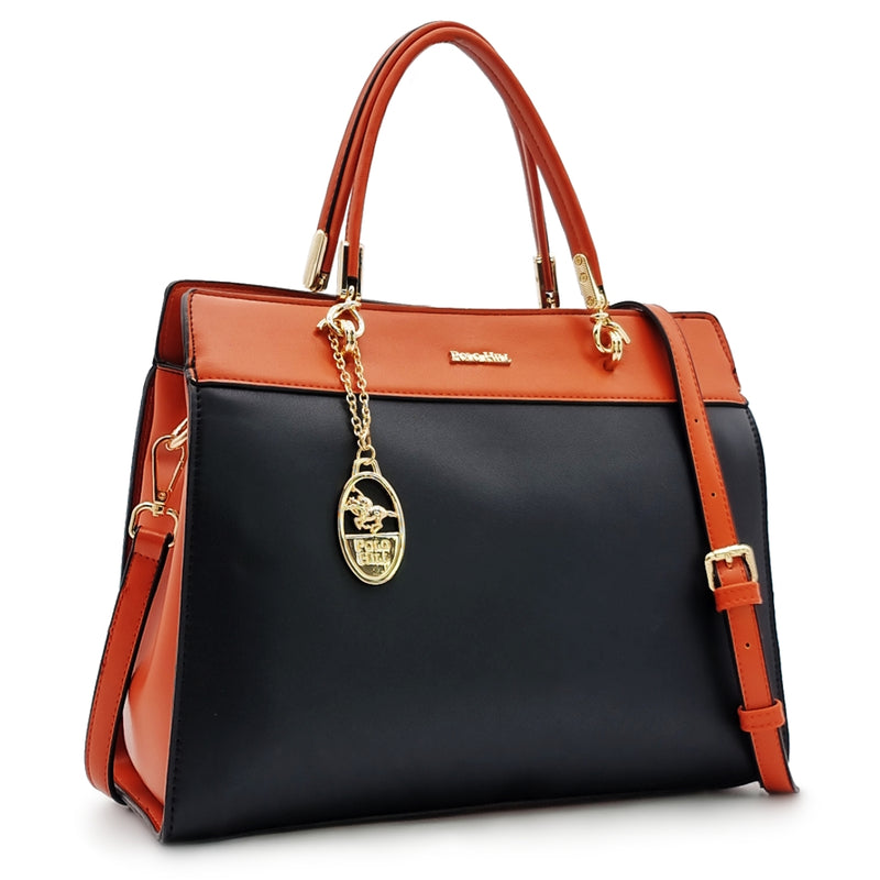 Load image into Gallery viewer, Ivory Two Tone Satchel Handbag
