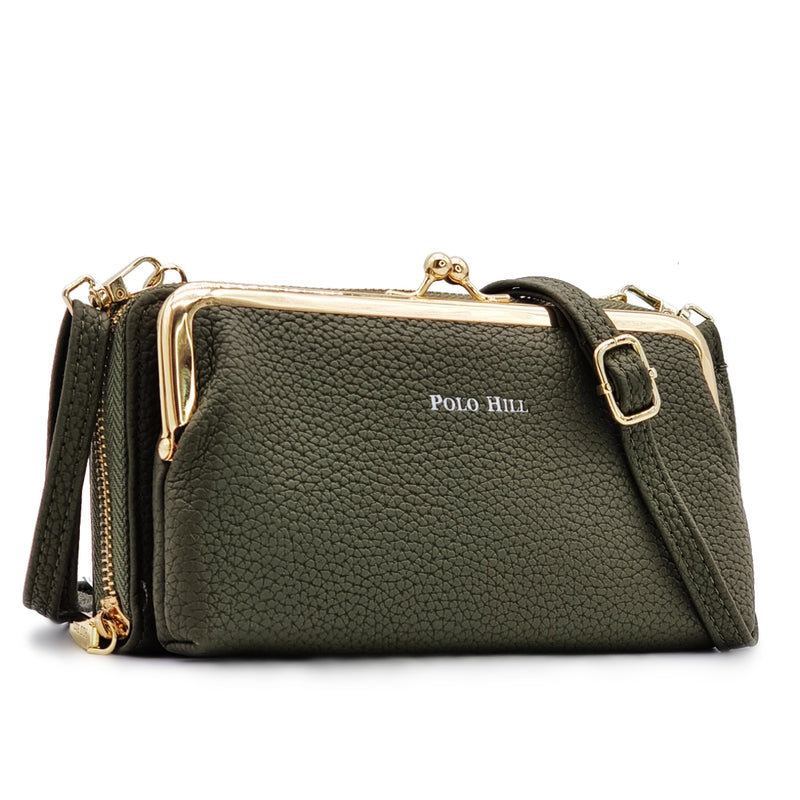 Load image into Gallery viewer, Crossbody Sling Purse with Kiss Lock
