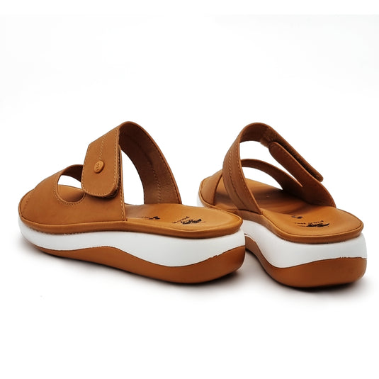 Two-Tone MidSole Sliders with Velcro Fastening