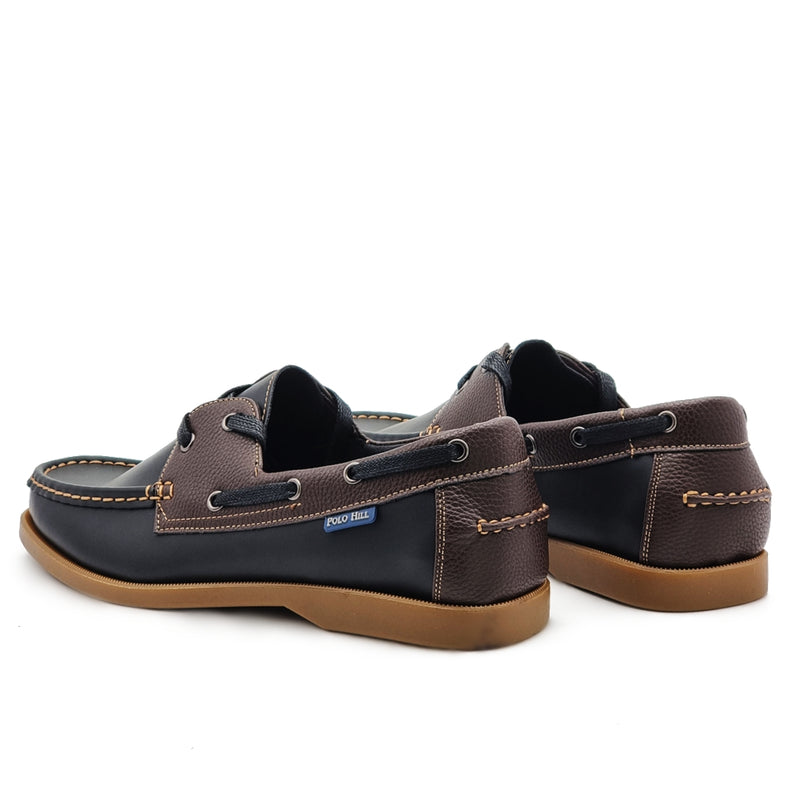 Load image into Gallery viewer, Lace Up Two-Tone Boat Shoes
