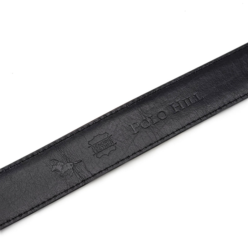 Load image into Gallery viewer, Automatic Buckle Genuine Leather Belt with Blue Accents
