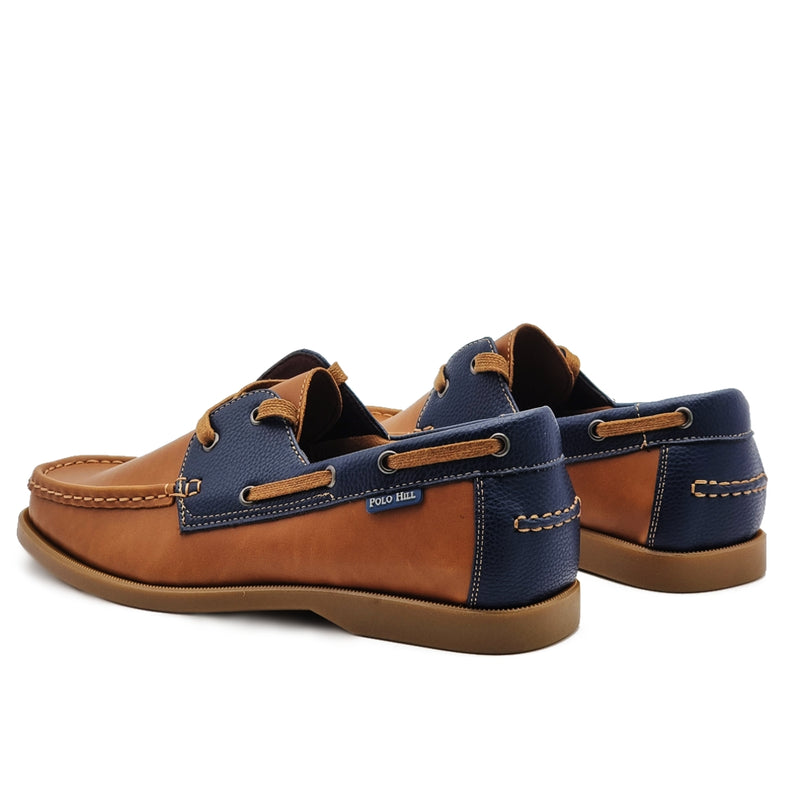 Load image into Gallery viewer, Lace Up Two-Tone Boat Shoes
