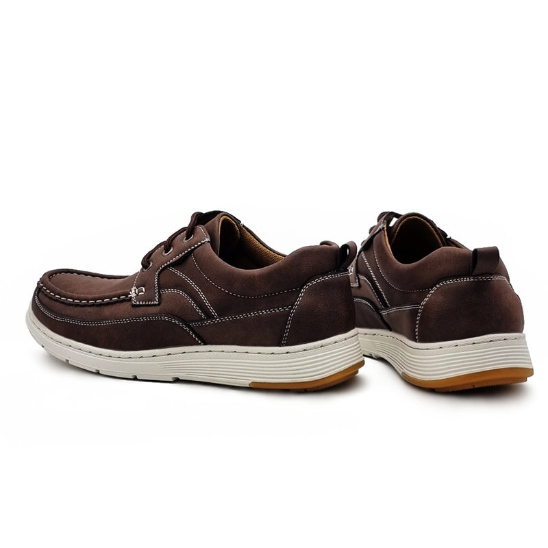 Load image into Gallery viewer, White Sole Contrast Stitch Lace Up Shoes
