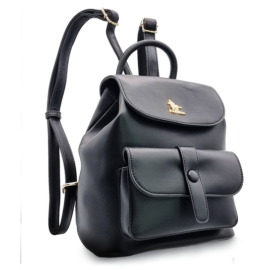 Vanita Snap Button Flap Backpack