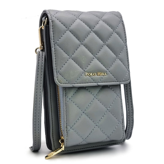 Quilted Vertical Smartphone Sling Bag Multi-purpose Purse