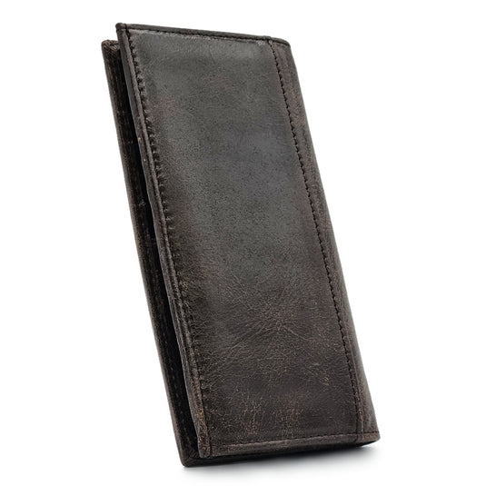 Leather Bi-Fold Long Wallet